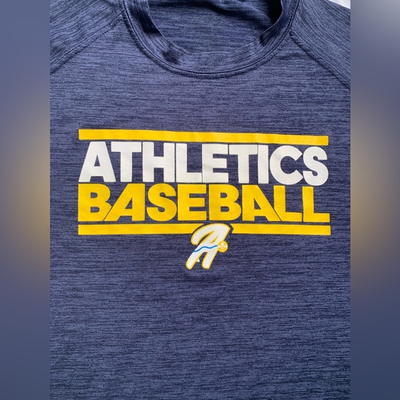 Athletics bundle, dry fit navy blue shirt and hat. Medium, "As" - Picture 4 of 8